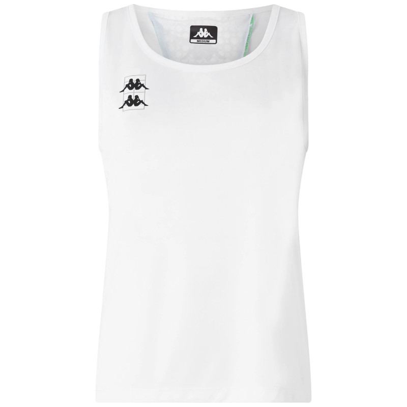 Koszulka damska Kappa Padel Fre 2 biało-zielona fluo A13