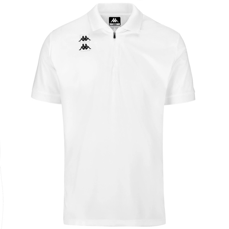 Koszulka polo Kappa Padel Fepado biało-zółty A12